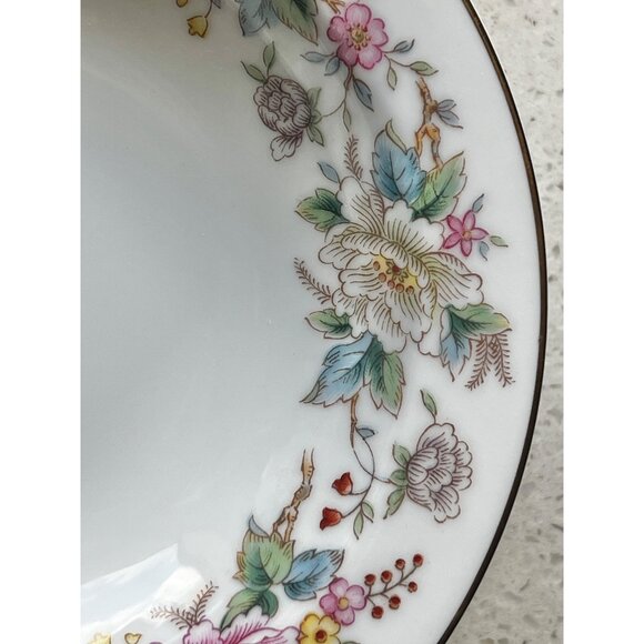 Noritake Mystery 196 Floral Rim 5.5" Bowls Set Of 2 Porcelain VTG Japan Nippon - Picture 3 of 7